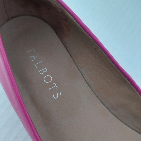 Adorable Talbots Leather Ballet Shoes size 7m Women Black and Pink - Picture 3 of 5